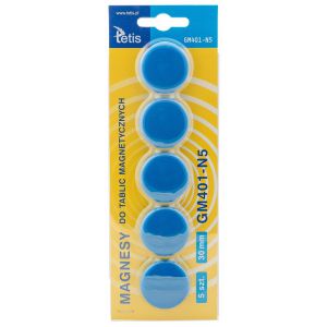 Magnesy Tetis 3cm Niebieskie, 5szt